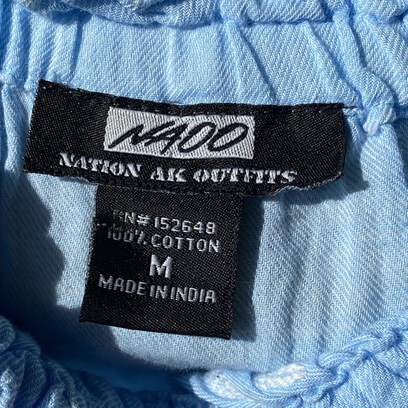 Like New NAOO Nation AK Outfits Boho Hippy Chic Off the Shoulder Top Size Medium - Picture 6 of 6